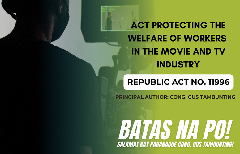 Act Protecting The Welfare of Workers in the Movie and TV Industry